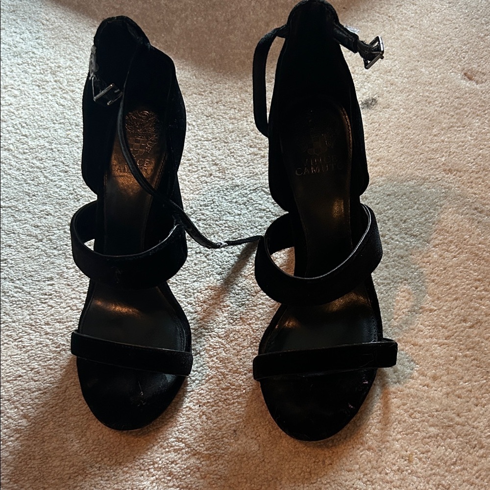 Vince Camuto Black Strappy Heels